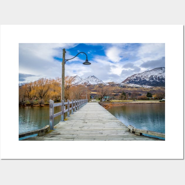 Down the wharf at Glenorchy, New Zealand Wall Art by blacksands